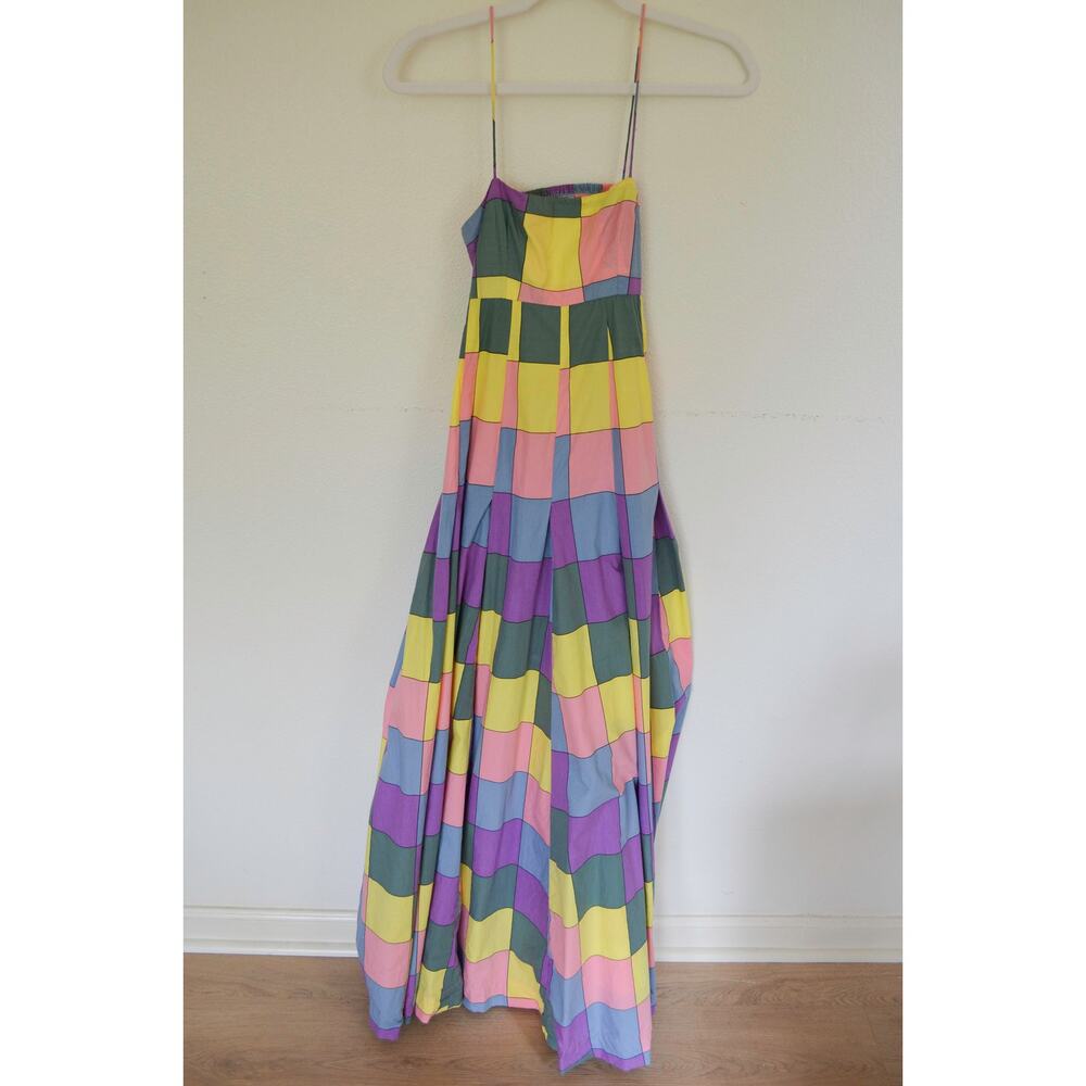 Anthropologie Bandeau Spaghetti Strap Maxi Cuixmala Patchwork Dress - Picture 4 of 11